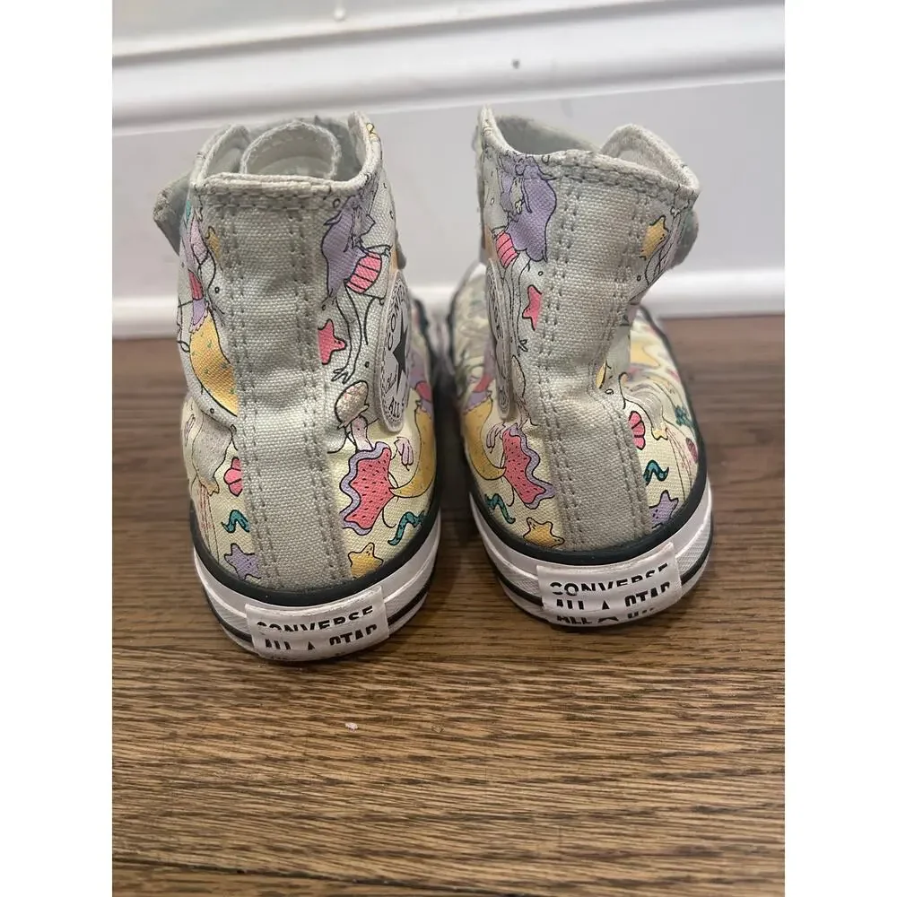 Converse Chuck Taylor Majestic Mermaids Hi-Top Sneaker Girl Sz 1 Back to School